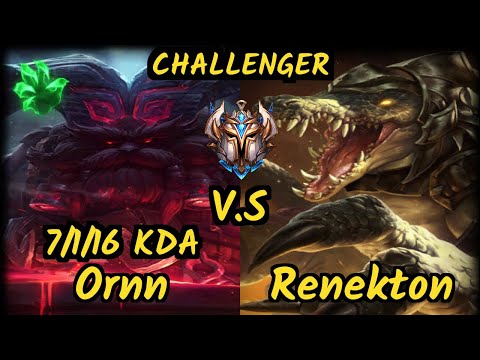 BioPanther (ORNN) vs RENEKTON - 7/1/16 KDA TOP CHALLENGER GAMEPLAY - OC v9.7