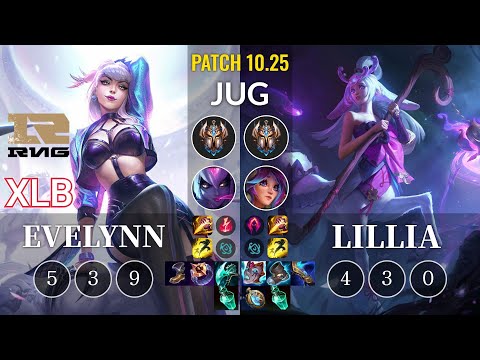RNG XLB Evelynn vs Lillia Jungle - KR Patch 10.25