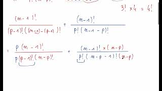 MPSI – Démonstration Binôme #3 : Identité de Pascal