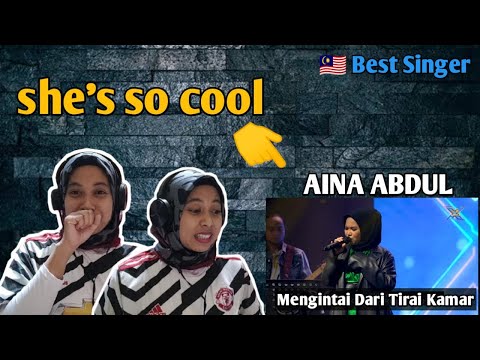 Reaction AINA ABDUL - MENGINTAI DARI TIRAI KAMAR | Live at Suria Duo X