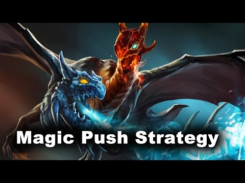 Magic AoE Push Strat - w33 vs dendi stacks Dota 2