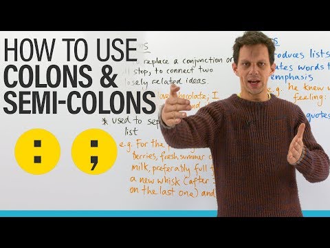 Writing & Punctuation: How to use COLONS & SEMICOLONS