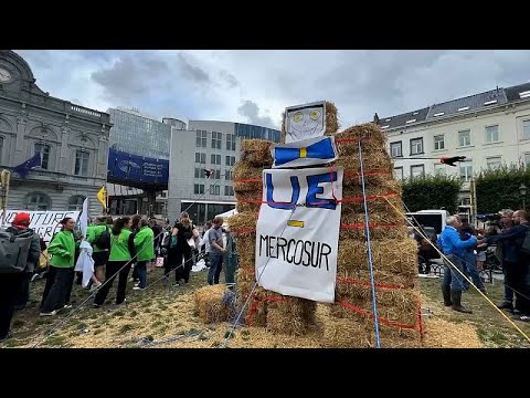 Farmers protest in Brussels against EU-Mercosur trade deal