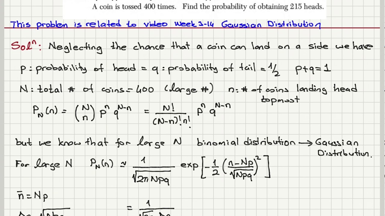 P.1 Simple application of the Gaussian approximation