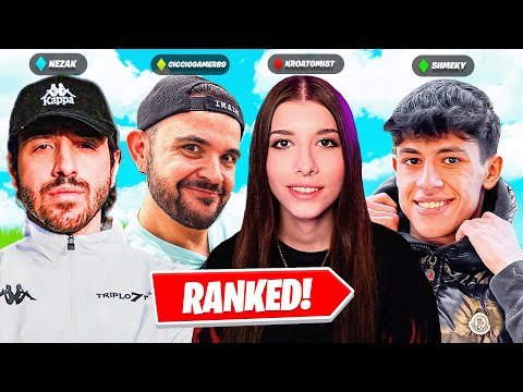 SQUAD UNREAL con Cicciogamer, Nezak e Shmeky in RANKED! FORTNITE ITA
