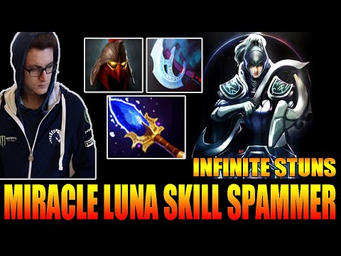 Miracle Luna Unlimited Spam Skill Scepter 26 Min GG Against Pro MMR Players 7.25 Dota 2 Gameplay