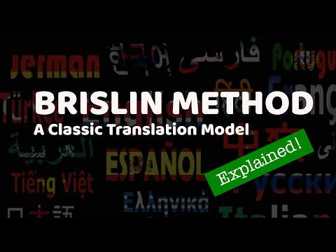 Brislin Translation Method: A classic model