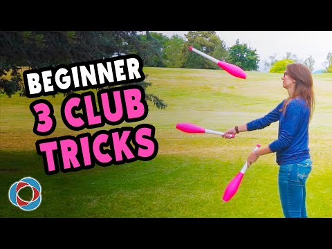 Beginner CLUB JUGGLING TRICKS - Double Spins Tutorial