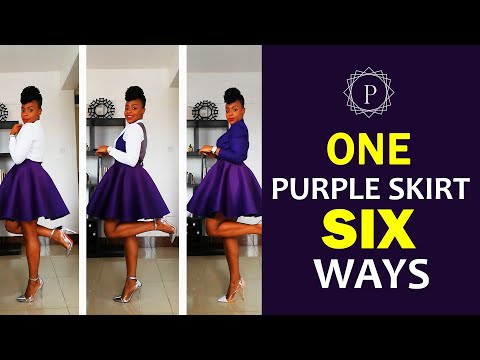 6 WAYS TO STYLE ONE PURPLE SKATER SKIRT