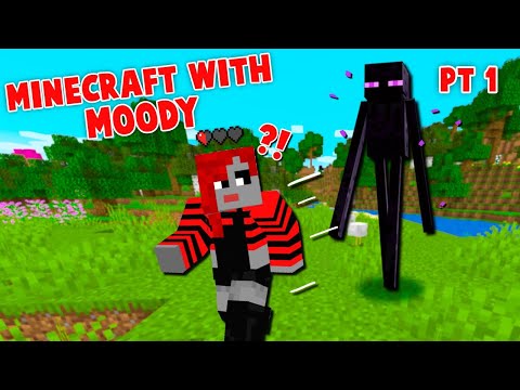 An ENDERMAN ALMOST KILLED ME! - Minecraft With Moody Pt1