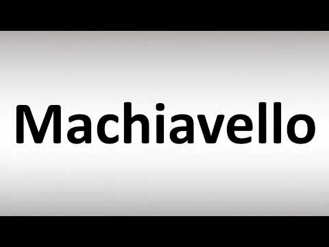 How to Pronounce Machiavello