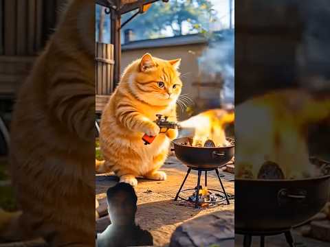 ai tabit cat orange dish today #funny #cat #animals #cute #comedy #funnycats #pets