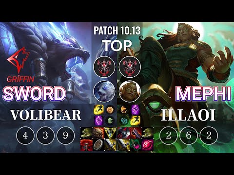 GRF Sword Volibear vs Progamer Mephi Illaoi Top - KR Patch 10.13