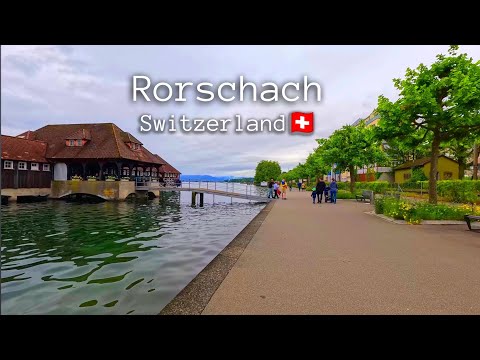 Rorschach the beautiful city in Bodensee Switzerland 🇨🇭[4K]