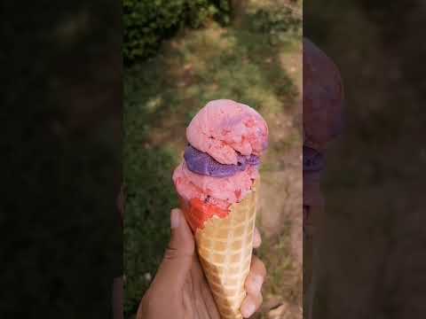 strawberry ice cream🍦 in strawberry🍓 farm baguio city