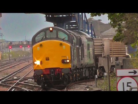 67008 + 67005 ECS At Folkestone Central & DRS 37059 + 37609 At Ashford International