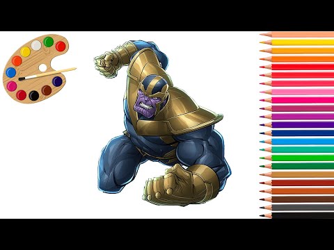 Thanos coloring pages / Avengers coloring / Superhero Coloring pages