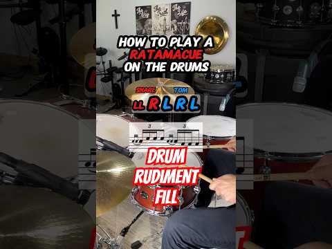 How to Play a Ratamacue on the Drum Kit (Drum lesson) #drums