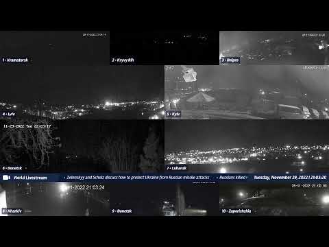 Live views from Ukraine 11/29/2022 A - Kramatorsk, Kharkiv, Kyiv, Zaporizhzhia and other cities