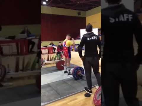 Davit Simonyan Powerlifting Armenia Cempion Europa 2018 World Record 57kg 180kg