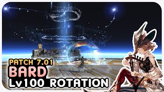BARD Level 100 Standard Rotation 'for new bards' Showcase | 2 Mins | Dawntrail Patch 7.01
