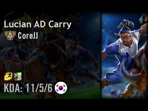 Lucian AD Carry vs Tristana - CoreJJ - KR Challenger Path 6.3