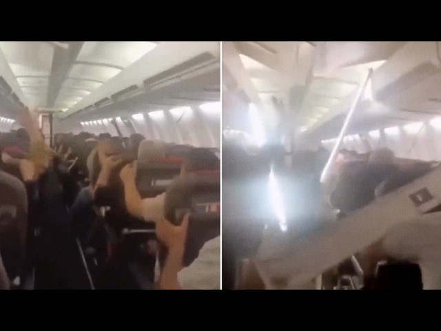 Momento en el que un avión de pasajeros sufre un grave fallo tras el despegue
