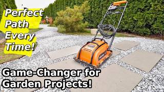 I Finally Built a Garden Path — This Evolution Electric Wacker Plate Made It Much Easier