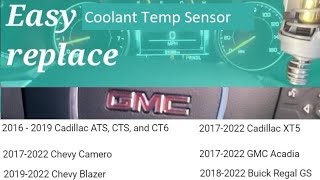 GMC 3.6 V6 LGX 2016 & above: Easy way to replace coolant temperature sensor (ECT): 2019 Acadia P0128