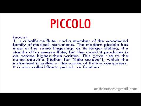 How to Pronounce Piccolo