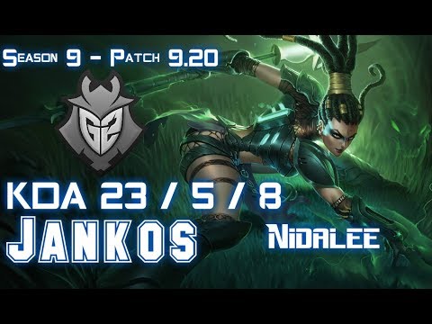 G2 Jankos NIDALEE vs LEE SIN Jungle - Patch 9.20 EUW Ranked