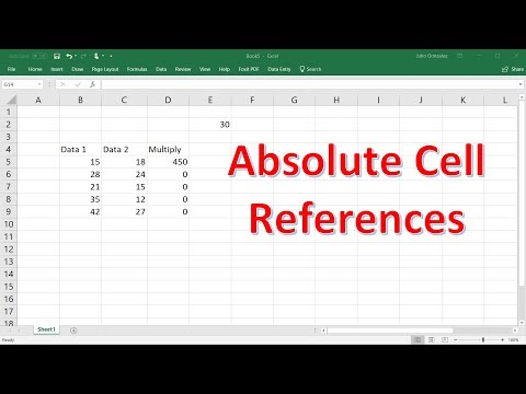 How To Use Relative & Absolute Cell References In Excel