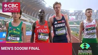 Men's 5000m track final from World Athletics U20 Championships in Oregon