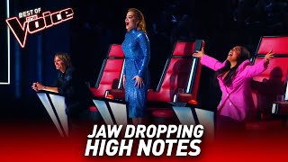Mind-boggling HIGH NOTES on The Voice | Top 10