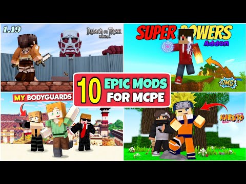 Top 10 epic mods for minecraft pocket edition || Best Minecraft mods 1.19 || Annie X Gamer ||