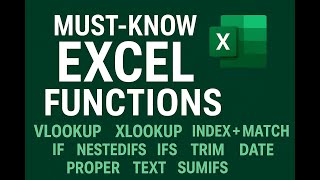 Top 10 Must-Know Functions in Excel & Google Sheets | VLOOKUP, XLOOKUP, INDEX+MATCH & More