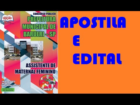Edital e Apostila Concurso Prefeitura de Barueri 2015 Assistente de Maternal