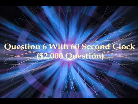 Custom Millionaire Cues - $2,000 Question (With 60 Second Clock)