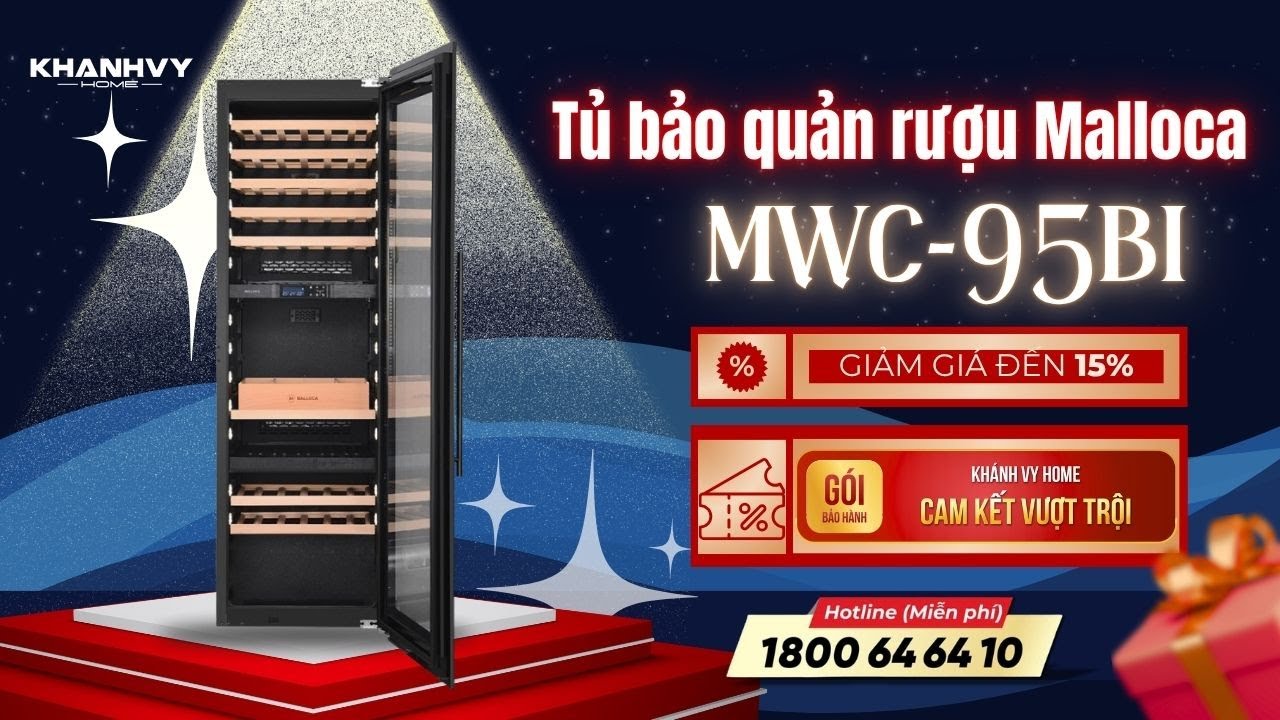 Tủ bảo quản rượu Malloca MWC-95BI