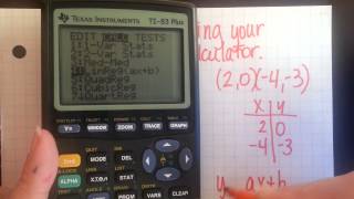Finding slope using stat on calculator