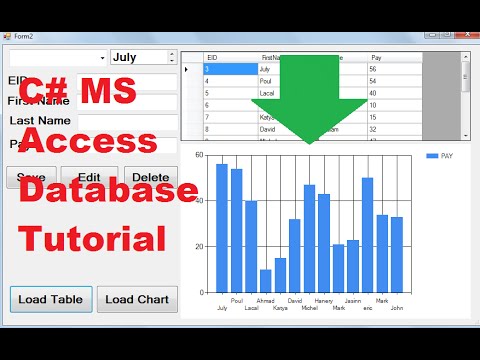 C MS Access Database Tutorial 13 How to Link Chart Graph with Database