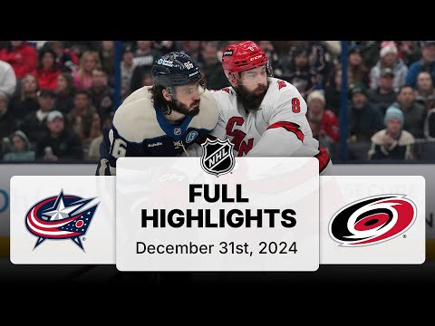 NHL Highlights | Hurricanes vs. Blue Jackets | December 31, 2025