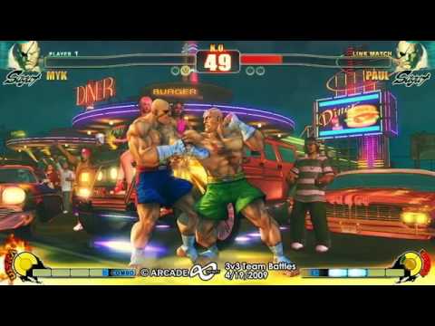 Arcade Infinity SF4 3-vs-3 Teams - Top8 Team NotTekken vs Team Chingchong