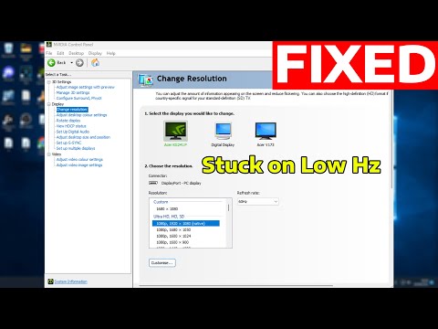 How To Fix 240Hz or 144Hz Monitor Stuck At 120Hz or 60Hz (NVIDIA Control Panel)