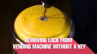 Removing lock from vending machine without a key