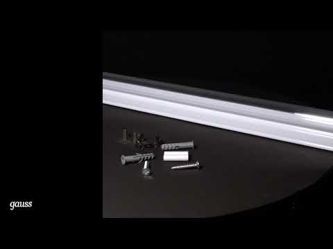 Видео Светильник Gauss Fito для растений 12W 350lm 175-265V IP20 865*25*37мм, фиолет спектр LED