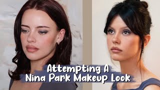 Recreating A Nina Park Makeup Look | Soft Blurred Lip & Cool Tones | Julia Adams