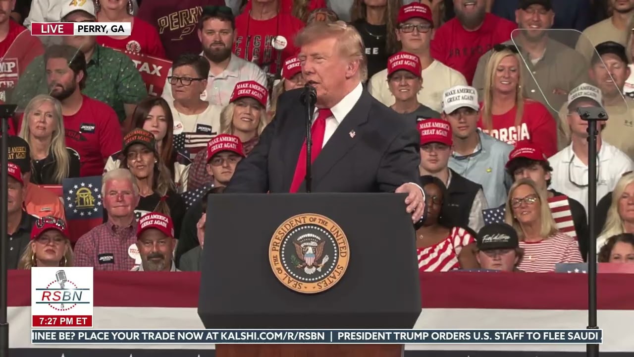 FULL SPEECH: President Trump Speaks to HUGE crowds at Rally in Perry, GA - 10/24/2026