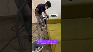Sofa cleaning at home at Rs. 550 in 25-30 mins. #status #shorts #youtubeshorts #ytshorts #youtube