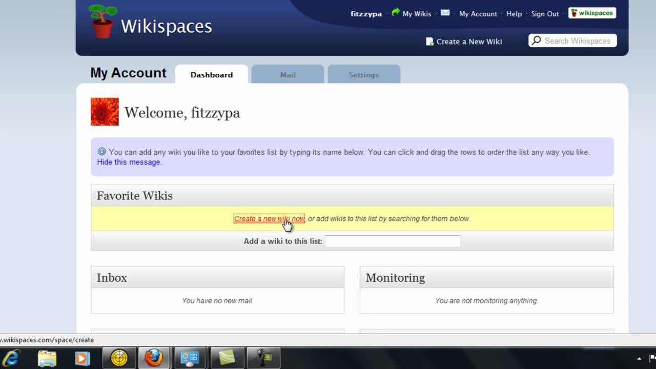 Creating a Wiki at Wikispaces